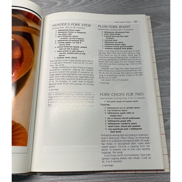 Vintage Kenmore Microwave Cooking Cookbook 1987 Sears Hardcover Recipes - Picture 8 of 9